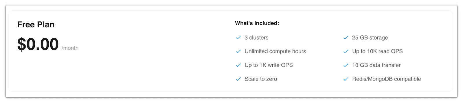 EloqCloud Free Plan pricing at $0.00 a month