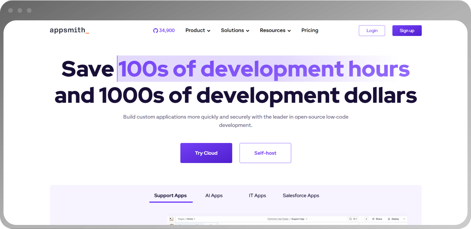 Appsmith interface